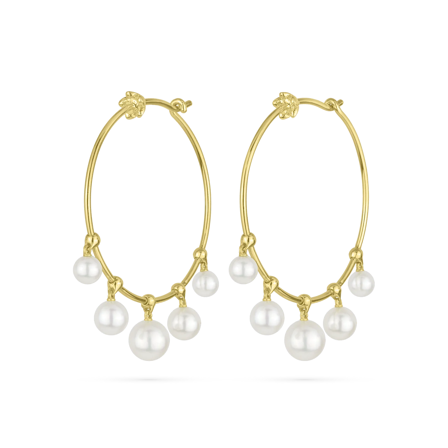 Paul Morelli Wind Chime Earrings with Akoya Pearls Hoop Earrings - Be On Park