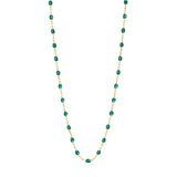 Classic Gigi Clozeau Necklace in Yellow Gold, 16.5", Emerald