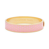 Halcyon Days Honeycomb Pale Pink Gold Hinged Bangle