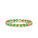 Sydney Evan Large Emerald Fluted Tennis Bracelet