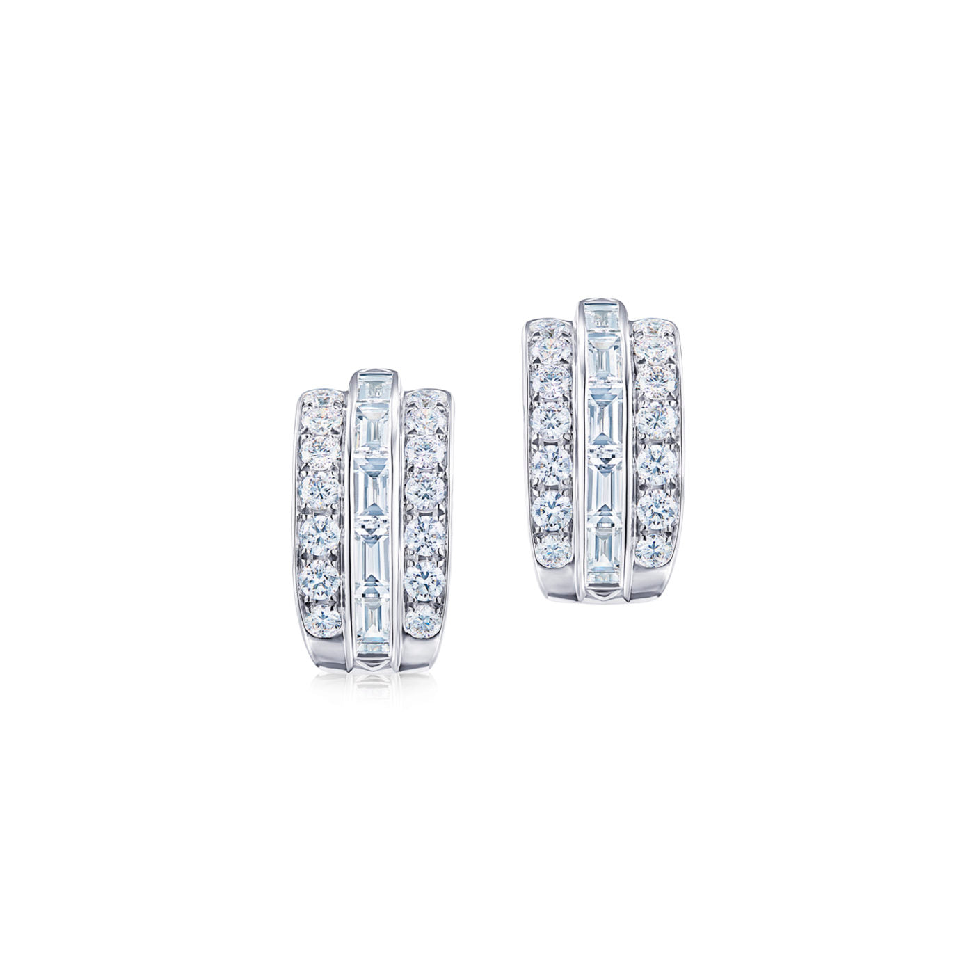 Kwiat Cascade Linear Diamond Huggie Earrings - Be On Park