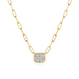 Kwiat Sunburst Bezel Set Diamond Pendant Necklace