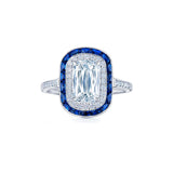 Kwiat Ashoka Diamond Engagement Ring with Diamond and Sapphire Halo - Be On Park