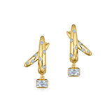 Kwiat Cobblestone Ashoka Diamond Crossover Huggie Earrings