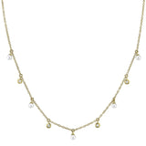 Shy Creation Diamond and Pearl Necklace