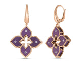 Roberto Coin Purple Titanium Diamond Small Venitian Princess Earrings