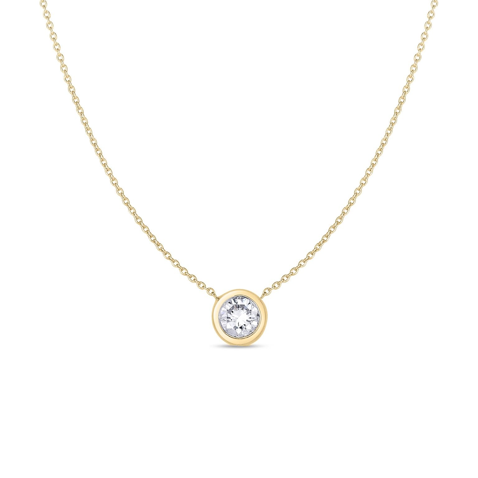 Roberto Coin Single Bezel Diamond Necklace - Be On Park
