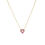 Roberto Coin Diamond and Ruby Reversible Heart Necklace - Be On Park