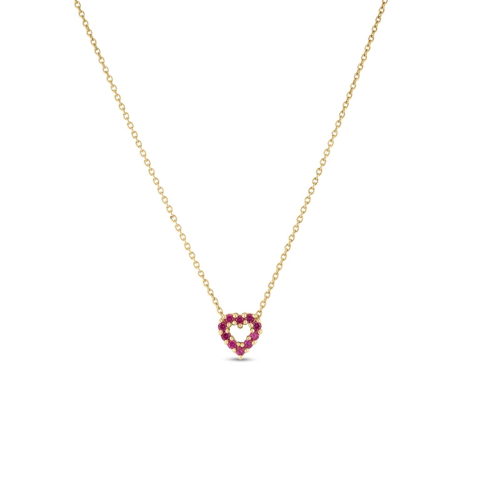 Roberto Coin Diamond and Ruby Reversible Heart Necklace - Be On Park