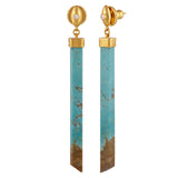 Gurhan One-of-a-Kind Turquoise Drop Earrings with Diamond
