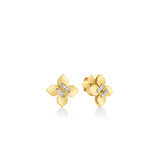 Roberto Coin Venetian Princess Diamond Flower Stud Earrings