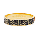 Halcyon Days Black Honeycomb Hinged Bangle - Be On Park