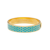 Halcyon Days Turquoise Honeycomb Hinged Bangle - Be On Park