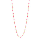 The Classic Gigi Clozeau Necklace in Yellow Gold, 16.5", Pink