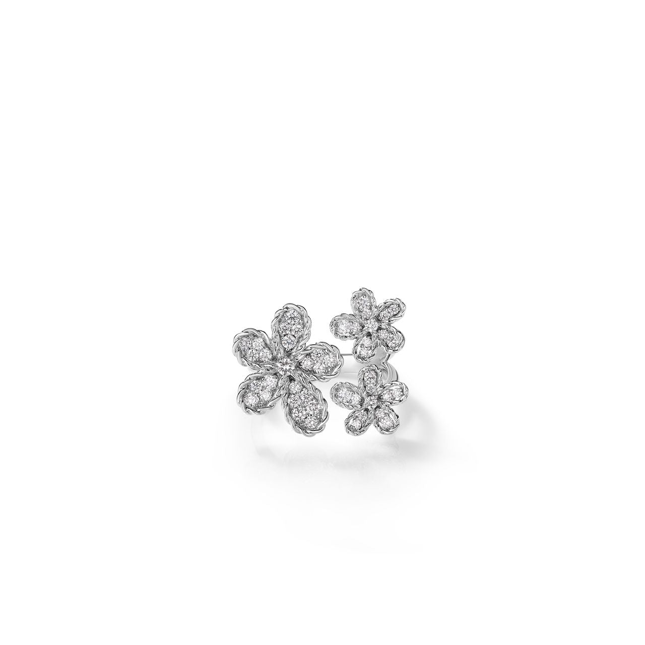 Roberto Coin Pave Diamond Muli-Flower Jasmine Ring - Be On Park