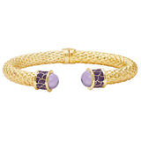 Minoan Torque Amethyst & Gold Bangle