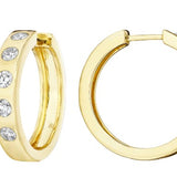 Penny Preville Burnished Diamond Hoop Earrings