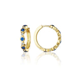 Penny Preville Blue Sapphire and Diamond Aura Hoop Earrings