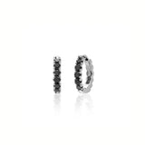 Sethi Couture Zelda Black Diamond Huggie Earrings