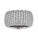 Zydo Half Set Diamond Domed Wide Stretch Ring