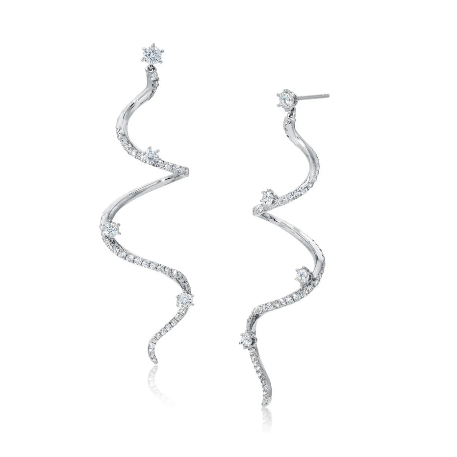 Graziela Large Diamond Mega Swirl Drop Earrings - Be On Park