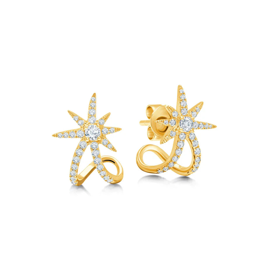 Graziela Diamond Starburst Ear Cuffs - Be On Park