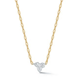 Jade Trau Diamond Poppy Two-Tone Pendant Necklace