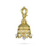 Paul Morelli Stone Temple Bell with Diamond and Pearl