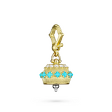 Paul Morelli Meditation Bell Charm with Diamond and Turquoise