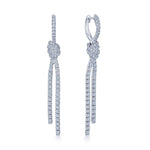 Kwiat Platinum Entwine Diamond Linear Earrings - Be On Park