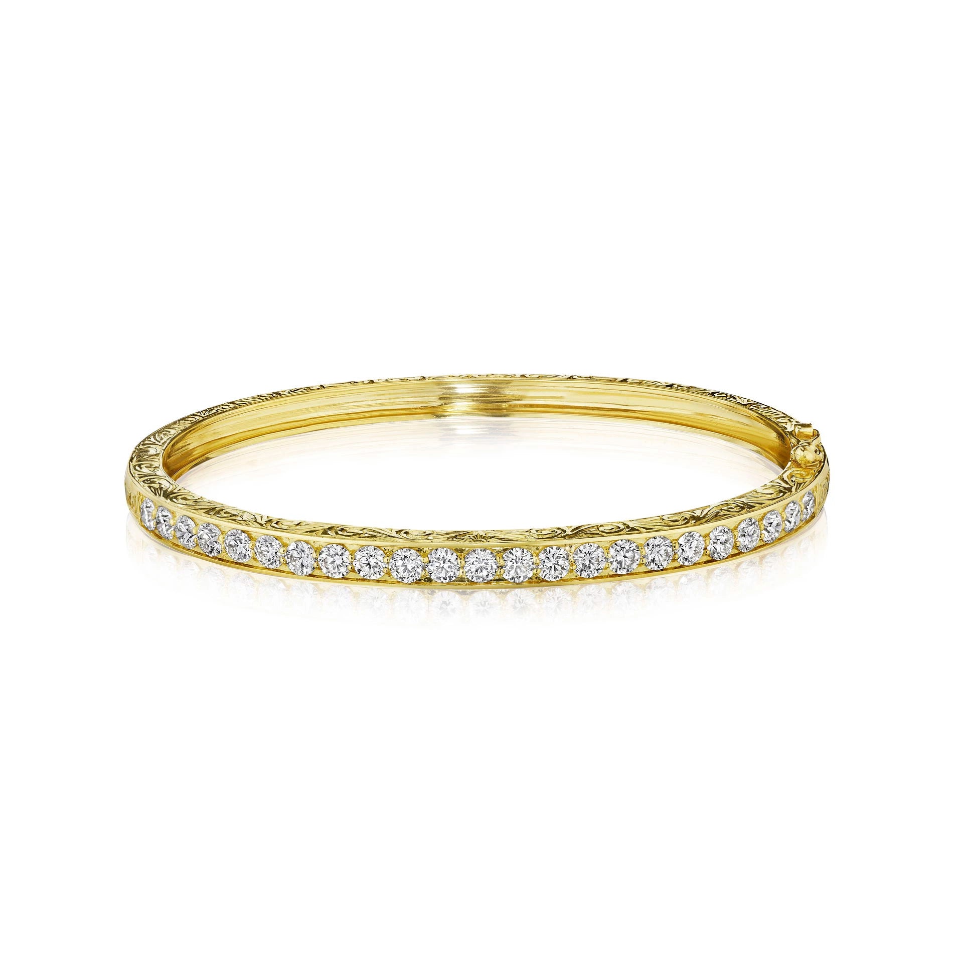 Penny Preville Engraved Diamond Stacking Bangle - Be On Park