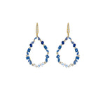 Penny Preville Diamond Moonstone and Blue Sapphire Tear Drop Earrings - Be On Park