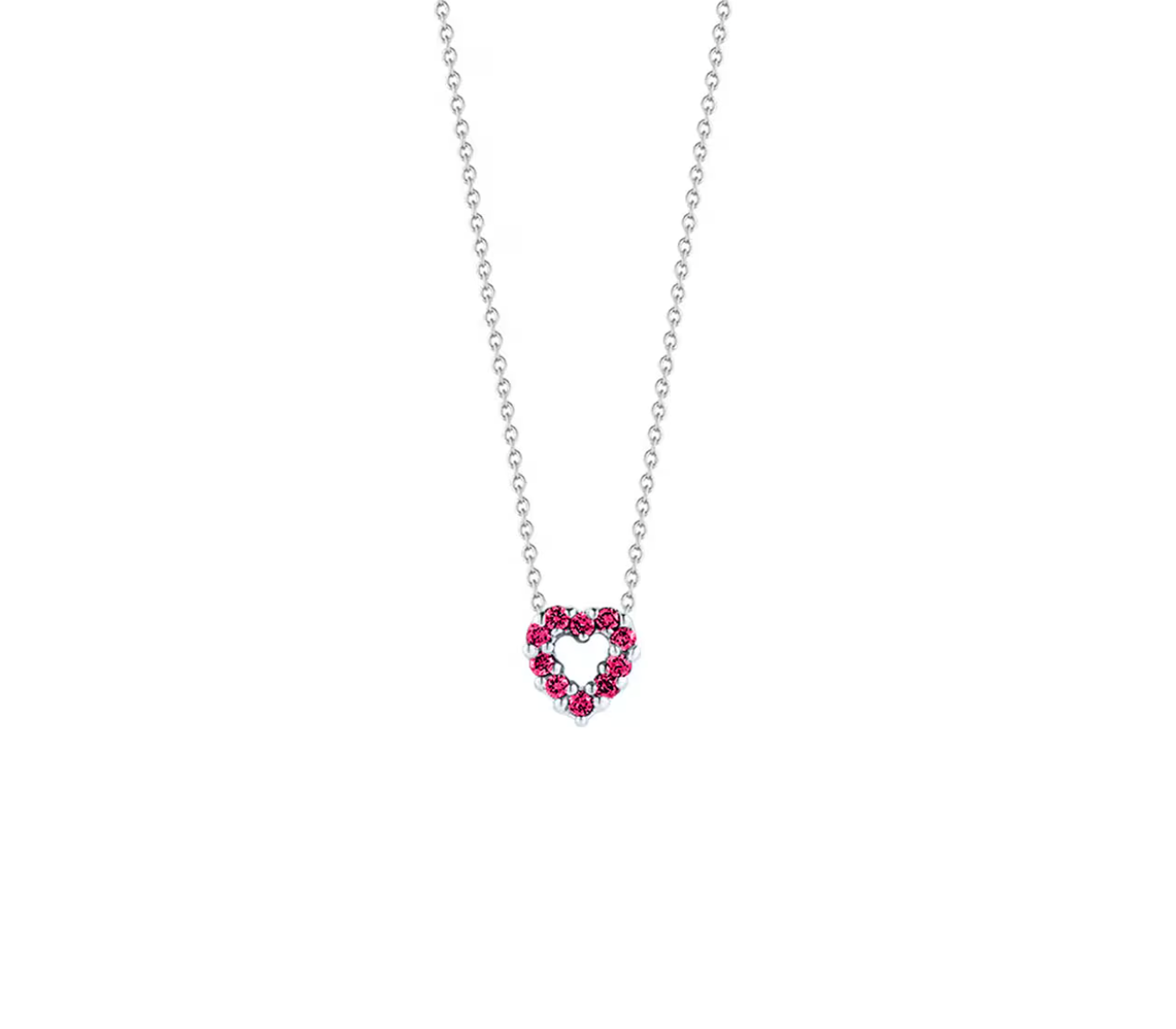 Roberto Coin Diamond and Pink Sapphire Reversible Heart Necklace - Be On Park