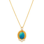 Gurhan Yellow Gold Australian Opal & Diamond Necklace - Be On Park
