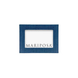 Mariposa Indigo Faux Grasscloth 4x6 Frame