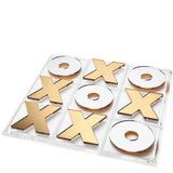 Tara Wilson Designs Reversible Mirror Gold & Silver Acrylic Tic Tac Toe