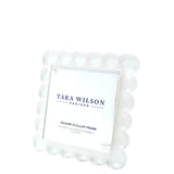 Tara Wilson Designs White Acrylic Square Scallop Framed