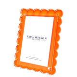 Tara Wilson Designs Orange Acrylic Scallop Frame