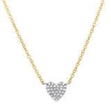 Shy Creation 14K Two-Tone Diamond Pavé Heart Necklace