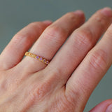 Sethi Couture Rainbow Sapphire Bezel Band - Be On Park