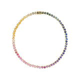 Emily P Wheeler "I Heart Rainbows" Ombre Heart Sapphire Tennis Necklace