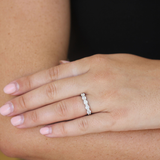 Daniella Design Platinum Oval Diamond Band