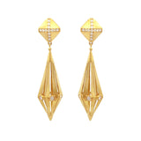 John Apel Geometric Drop Earrings with Diamond