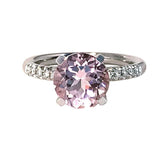 Jane Taylor morganite solitaire diamond ring