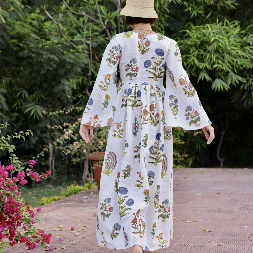 Maison Marigold Lugano Maxi Dress in Multi Botanical - Be On Park