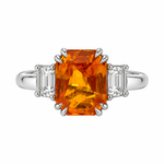 Yellow Sapphire & Diamond Three-Stone Ring - Be On Park