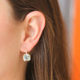 Goshwara 'Gossip' Assher Cut Blue Topaz and Diamond Earrings