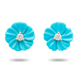 Paul Morelli Turquoise Posy Stud Earrings