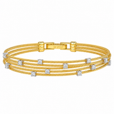 Paul Morelli 18K Yellow Gold Five-Wire Diamond Bracelet