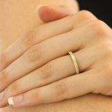 yellow gold diamond eternity band